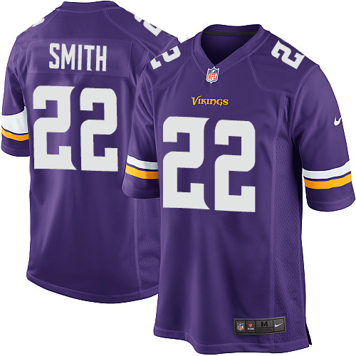 Youth Elite Harrison Smith Nike Jersey Purple Home - #22 NFL Minnesota Vikings